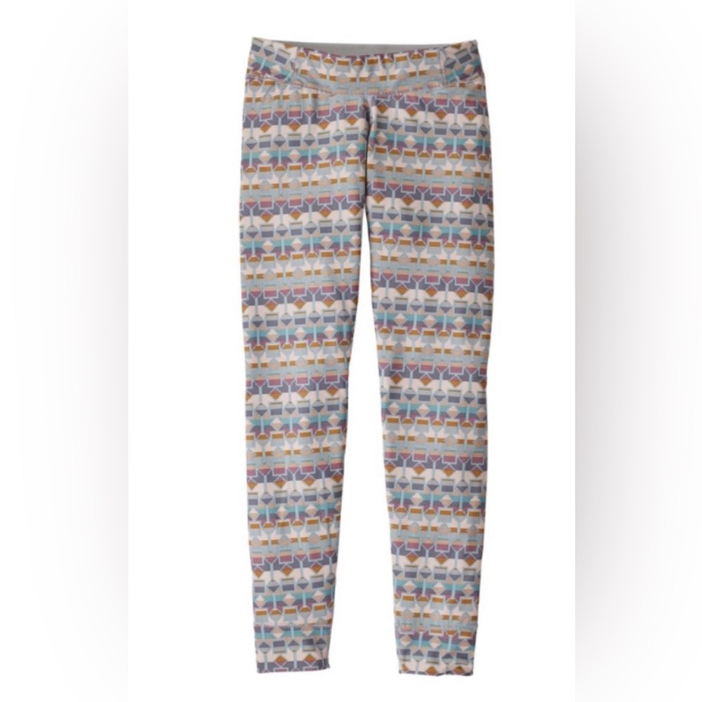 Patagonia Multicolor Geometric Patterned Girls Pants - Size Large 12